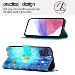 Custodia per telefono in pelle con vibrazione orizzontale con pittura 3D, For Samsung Galaxy A31