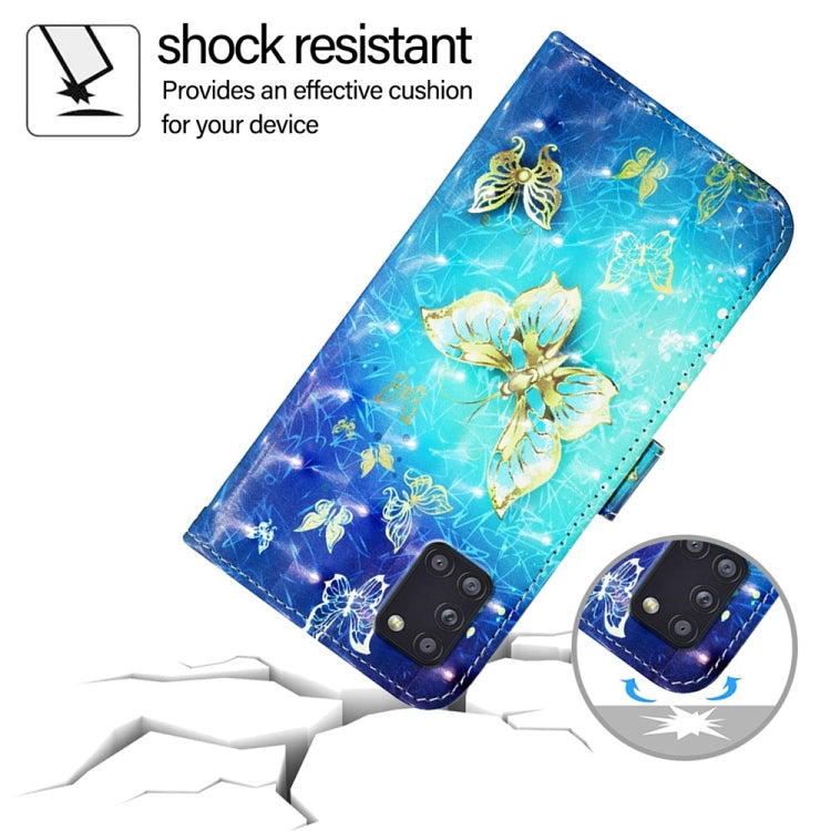 Custodia per telefono in pelle con vibrazione orizzontale con pittura 3D, For Samsung Galaxy A31