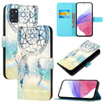 Custodia per telefono in pelle con vibrazione orizzontale con pittura 3D, For Samsung Galaxy A31