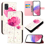 Custodia per telefono in pelle con vibrazione orizzontale con pittura 3D, For Samsung Galaxy A31