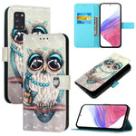 Custodia per telefono in pelle con vibrazione orizzontale con pittura 3D, For Samsung Galaxy A31