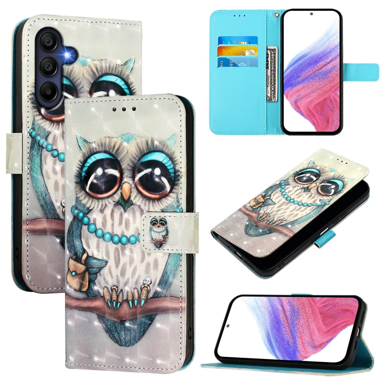 Custodia per telefono in pelle con vibrazione orizzontale con pittura 3D, For Samsung Galaxy A36 5G, For Samsung Galaxy A16 5G, For Samsung Galaxy A06 4G