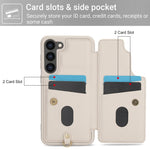 Custodia per telefono in pelle con motivo a fiori a tracolla, For Samsung Galaxy S22+ 5G