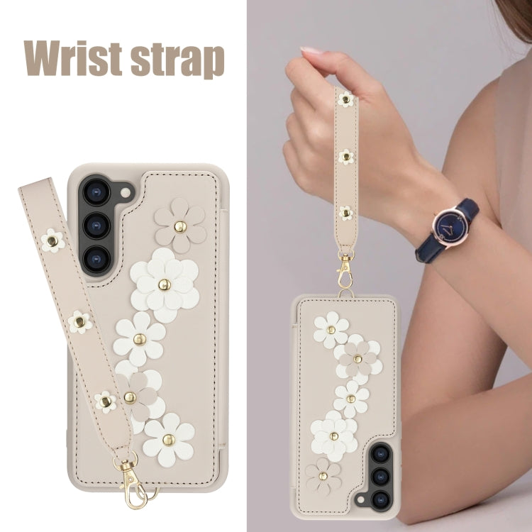 Custodia per telefono in pelle con motivo a fiori a tracolla, For Samsung Galaxy S23 FE 5G, For Samsung Galaxy S23 Ultra 5G, For Samsung Galaxy S23+ 5G, For Samsung Galaxy S22 Ultra 5G