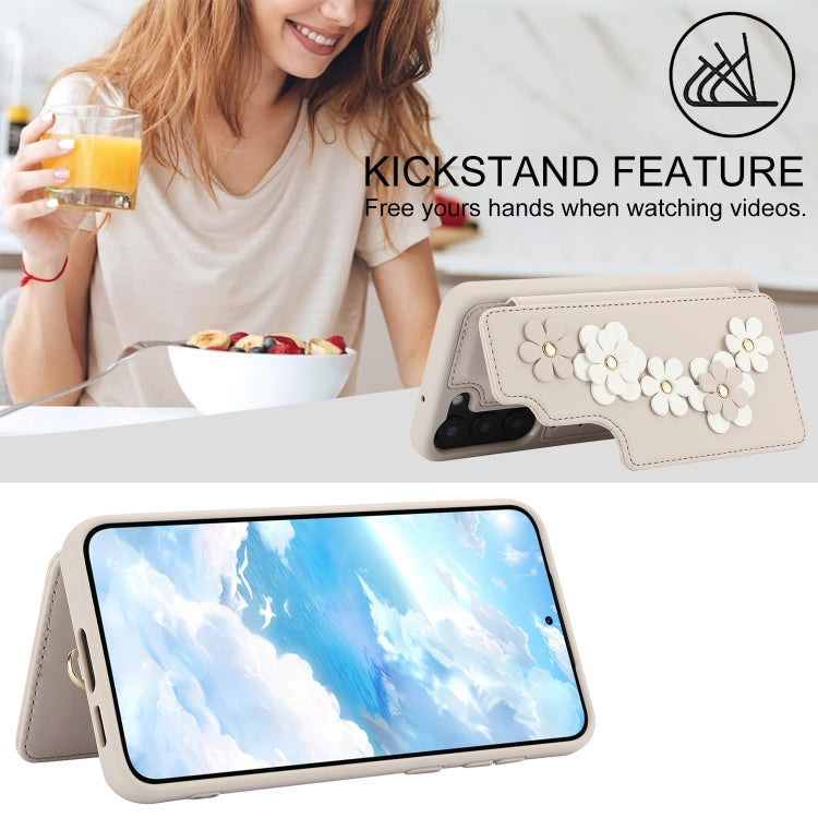Custodia per telefono in pelle con motivo a fiori a tracolla, For Samsung Galaxy S23 FE 5G, For Samsung Galaxy S23 Ultra 5G, For Samsung Galaxy S23+ 5G, For Samsung Galaxy S22 Ultra 5G