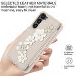 Custodia per telefono in pelle con motivo a fiori a tracolla, For Samsung Galaxy S26+ 5G, For Samsung Galaxy S26 Ultra 5G, For Samsung Galaxy S26 5G, For Samsung Galaxy S25 Edge 5G