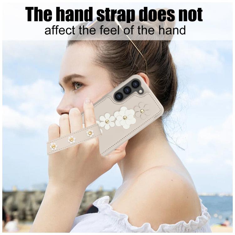 Custodia per telefono in pelle con motivo a fiori a tracolla, For Samsung Galaxy S26+ 5G, For Samsung Galaxy S26 Ultra 5G, For Samsung Galaxy S26 5G, For Samsung Galaxy S25 Edge 5G