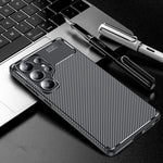 Custodia per telefono in TPU antiurto con trama in fibra di carbonio, For Samsung Galaxy S26+ 5G, For Samsung Galaxy S26 Ultra 5G, For Samsung Galaxy S26 5G, For Samsung Galaxy S25 FE 5G, For Samsung Galaxy S25 Edge 5G, For Samsung Galaxy S25 5G       ...