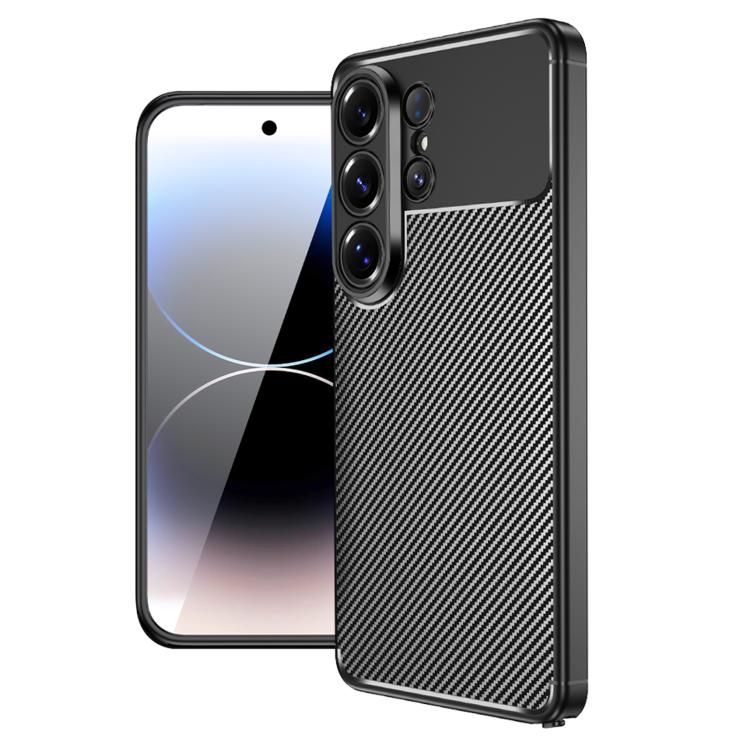 Custodia per telefono in TPU antiurto con trama in fibra di carbonio, For Samsung Galaxy S26+ 5G, For Samsung Galaxy S26 Ultra 5G, For Samsung Galaxy S26 5G, For Samsung Galaxy S25 FE 5G, For Samsung Galaxy S25 Edge 5G, For Samsung Galaxy S25 5G       ...