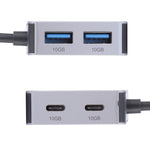 Adattatore HUB 4 porte USB + USB-C Type-C 10Gbps