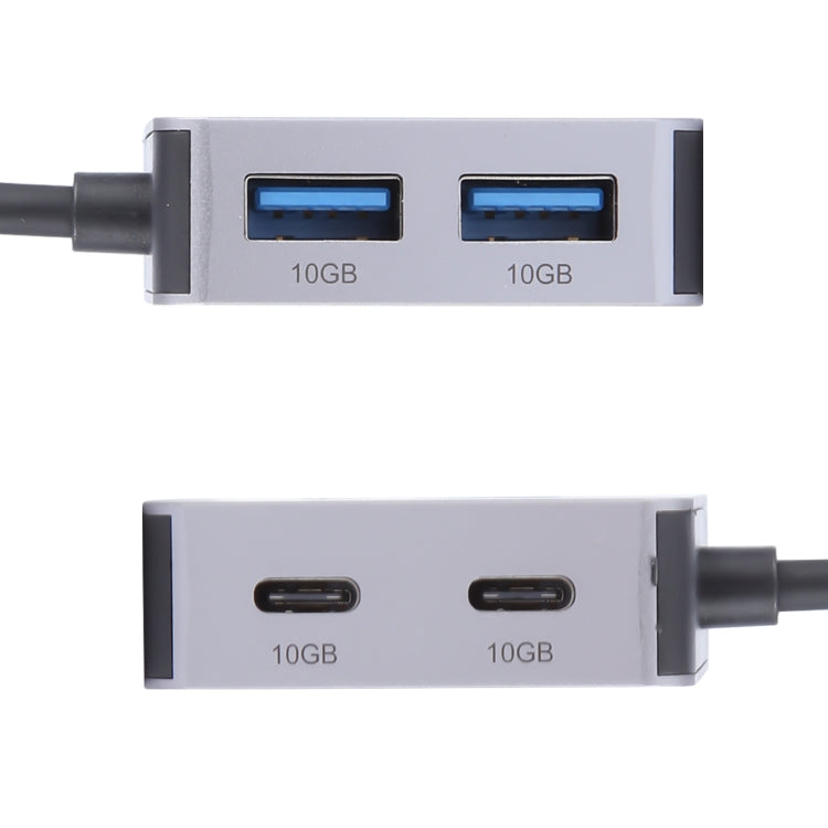 Adattatore HUB 4 porte USB + USB-C Type-C 10Gbps