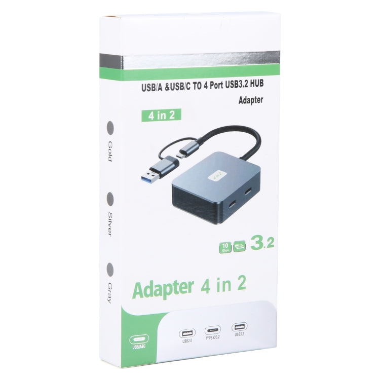 Adattatore HUB 4 porte USB + USB-C Type-C 10Gbps