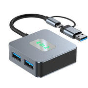 BYL-2320 Adattatore HUB 4 in 2 USB + USB-C / Tipo-C a USB 3.2 a 4 porte, BYL-2320