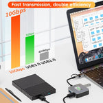 Adattatore HUB 4 porte USB 3.2 e USB-C in lega di alluminio