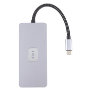 BYL-2318 9 in 1 USB-C / Tipo-C a USB3.0+Tipo-C+1000M Ethernet+HDTV+SD / TF Doppia stazione di docking per schede, BYL-2318