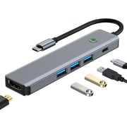 BYL-2319 Stazione di docking multifunzione 5 in 1 USB-C / Type-C a USB3.0+USB-C / Type-C+HDTV, BYL-2319
