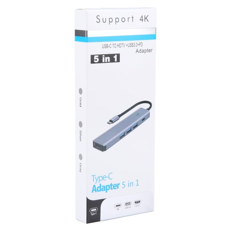 BYL-2319 Stazione di docking multifunzione 5 in 1 USB-C / Type-C a USB3.0+USB-C / Type-C+HDTV, BYL-2319