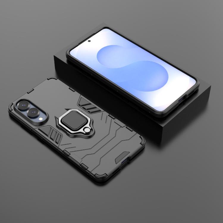 Custodia protettiva antiurto per telefono in PC + TPU con supporto ad anello magnetico, For Samsung Galaxy S25 Edge 5G, For Samsung Galaxy S25 5G, For Samsung Galaxy S25+ 5G, For Samsung Galaxy S25 Ultra 5G, For Samsung Galaxy S24 FE 5G