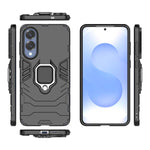 Custodia protettiva antiurto per telefono in PC + TPU con supporto ad anello magnetico, For Samsung Galaxy S25 Edge 5G, For Samsung Galaxy S25 5G, For Samsung Galaxy S25+ 5G, For Samsung Galaxy S25 Ultra 5G, For Samsung Galaxy S24 FE 5G