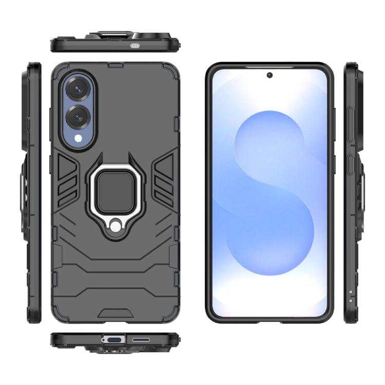 Custodia protettiva antiurto per telefono in PC + TPU con supporto ad anello magnetico, For Samsung Galaxy S25 Edge 5G, For Samsung Galaxy S25 5G, For Samsung Galaxy S25+ 5G, For Samsung Galaxy S25 Ultra 5G, For Samsung Galaxy S24 FE 5G