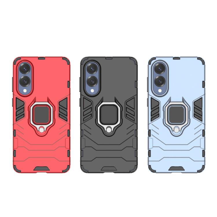 Custodia protettiva antiurto per telefono in PC + TPU con supporto ad anello magnetico, For Samsung Galaxy S25 Edge 5G, For Samsung Galaxy S25 5G, For Samsung Galaxy S25+ 5G, For Samsung Galaxy S25 Ultra 5G, For Samsung Galaxy S24 FE 5G