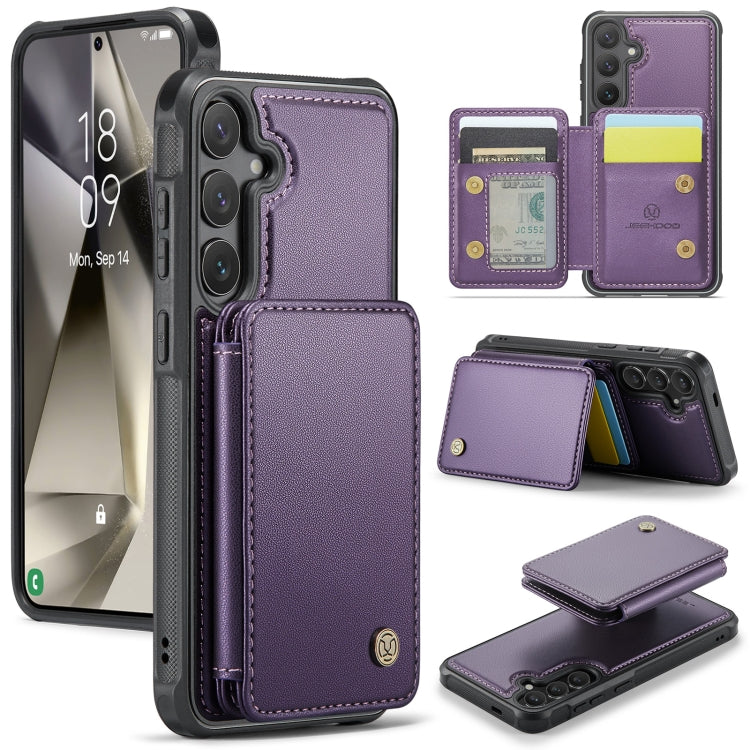 Custodia per telefono in pelle RFID stile magnetico aziendale JEEHOOD J05, For Samsung Galaxy S25 Ultra 5G, For Samsung Galaxy S24 FE 5G, For Samsung Galaxy S24+ 5G, For Samsung Galaxy S24 5G