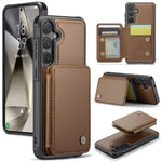 Custodia per telefono in pelle RFID stile magnetico aziendale JEEHOOD J05, For Samsung Galaxy S25 Ultra 5G, For Samsung Galaxy S24 FE 5G, For Samsung Galaxy S24+ 5G, For Samsung Galaxy S24 5G