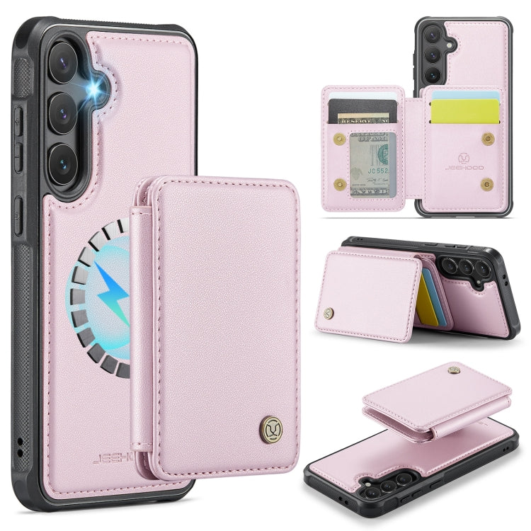 Custodia per telefono in pelle RFID stile magnetico aziendale JEEHOOD J05, For Samsung Galaxy S25 Ultra 5G, For Samsung Galaxy S24 FE 5G, For Samsung Galaxy S24+ 5G, For Samsung Galaxy S24 5G