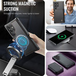 Custodia per telefono in pelle RFID stile magnetico aziendale JEEHOOD J05, For Samsung Galaxy S25 Ultra 5G, For Samsung Galaxy S24 FE 5G, For Samsung Galaxy S24+ 5G, For Samsung Galaxy S24 5G