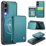 Custodia per telefono in pelle RFID stile magnetico aziendale JEEHOOD J05, For Galaxy S25 FE 5G, For Samsung Galaxy S25 Edge 5G, For Samsung Galaxy S25 5G, For Samsung Galaxy S25+ 5G