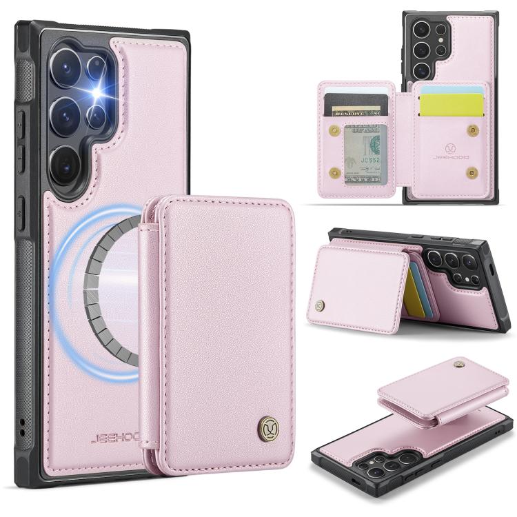 Custodia per telefono in pelle RFID stile magnetico aziendale JEEHOOD J05, For Galaxy S26 FE 5G, For Samsung Galaxy S26+ 5G, For Samsung Galaxy S26 Ultra 5G, For Samsung Galaxy S26 5G
