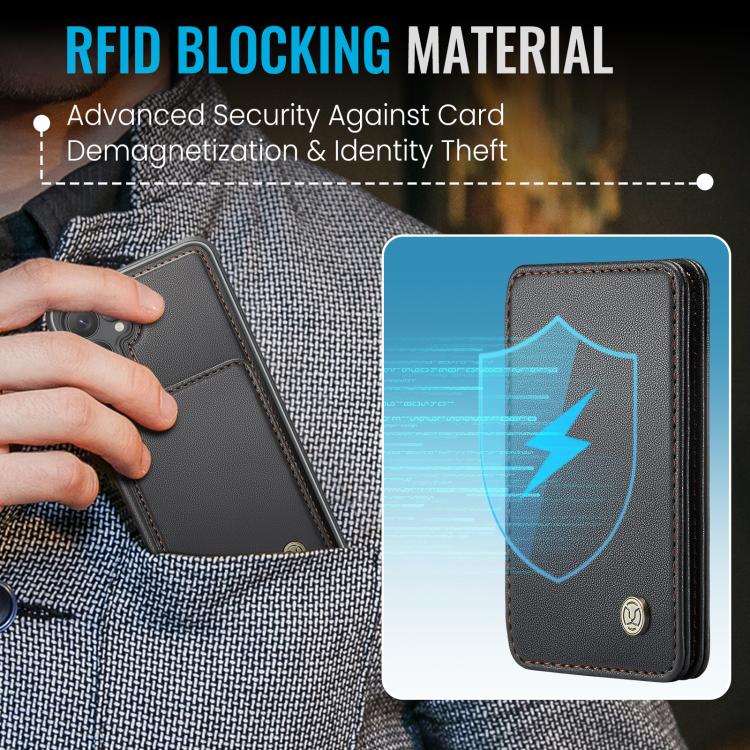 Custodia per telefono in pelle RFID stile magnetico aziendale JEEHOOD J05, For Galaxy S26 FE 5G, For Samsung Galaxy S26+ 5G, For Samsung Galaxy S26 Ultra 5G, For Samsung Galaxy S26 5G