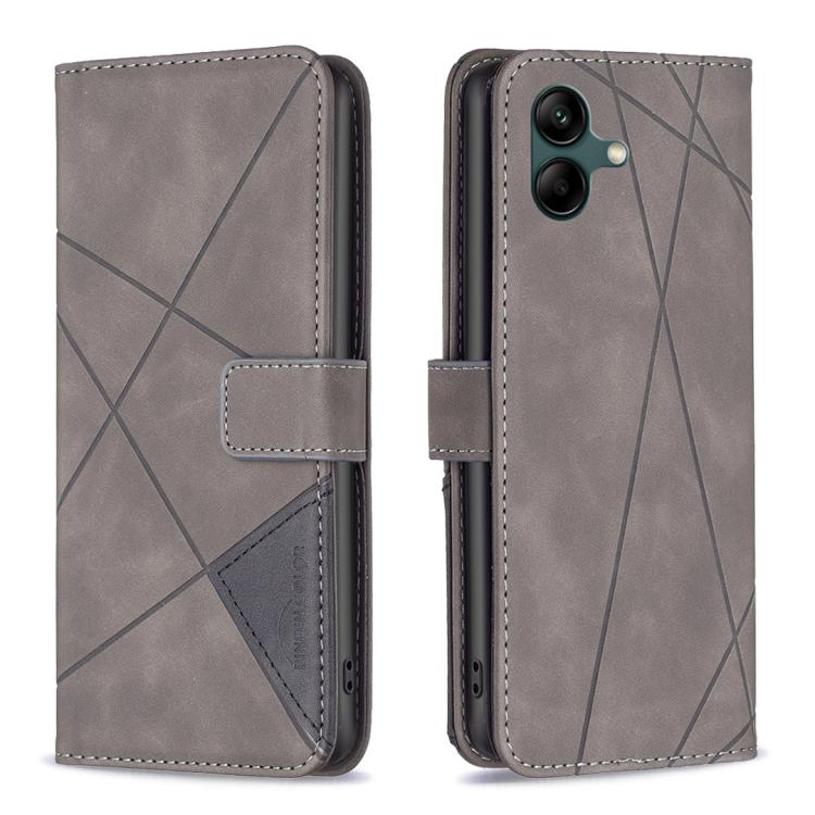 Custodia per telefono in pelle con trama a rombo con fibbia magnetica, For Samsung Galaxy M36 5G, For Samsung Galaxy M16 5G / F16 5G, For Samsung Galaxy M06 5G / F06 5G, For Samsung Galaxy M35