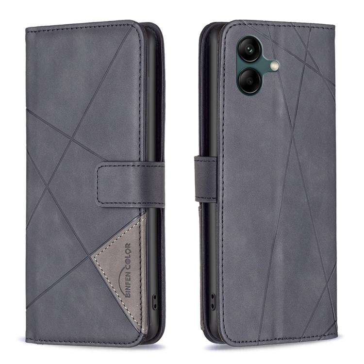 Custodia per telefono in pelle con trama a rombo con fibbia magnetica, For Samsung Galaxy M36 5G, For Samsung Galaxy M16 5G / F16 5G, For Samsung Galaxy M06 5G / F06 5G, For Samsung Galaxy M35