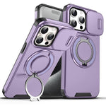 Custodia per telefono con supporto ad anello scorrevole Camshield, For iPhone 15 Pro, For iPhone 15 Plus, For iPhone 15