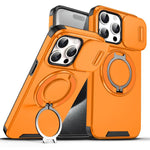 Custodia per telefono con supporto ad anello scorrevole Camshield, For iPhone 15 Pro, For iPhone 15 Plus, For iPhone 15