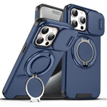 Custodia per telefono con supporto ad anello scorrevole Camshield, For iPhone 15 Pro, For iPhone 15 Plus, For iPhone 15