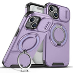 Custodia per telefono con supporto ad anello scorrevole Camshield, For iPhone 15 Pro, For iPhone 15 Plus, For iPhone 15