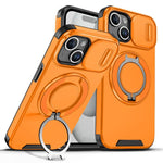 Custodia per telefono con supporto ad anello scorrevole Camshield, For iPhone 15 Pro, For iPhone 15 Plus, For iPhone 15