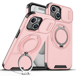 Custodia per telefono con supporto ad anello scorrevole Camshield, For iPhone 15 Pro, For iPhone 15 Plus, For iPhone 15