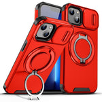 Custodia per telefono con supporto ad anello scorrevole Camshield, For iPhone 14 Plus, For iPhone 14, For iPhone 14 Pro