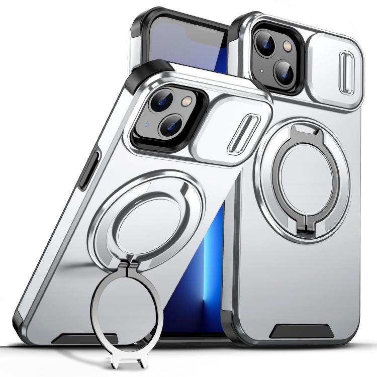 Custodia per telefono con supporto ad anello scorrevole Camshield, For iPhone 14 Plus, For iPhone 14, For iPhone 14 Pro