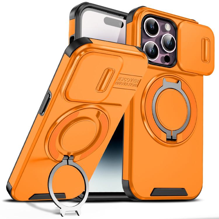 Custodia per telefono con supporto ad anello scorrevole Camshield, For iPhone 14 Plus, For iPhone 14, For iPhone 14 Pro
