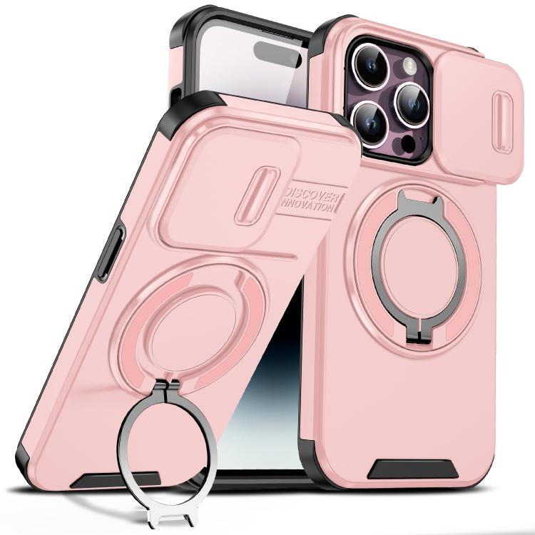 Custodia per telefono con supporto ad anello scorrevole Camshield, For iPhone 14 Plus, For iPhone 14, For iPhone 14 Pro