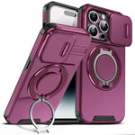 Custodia per telefono con supporto ad anello scorrevole Camshield, For iPhone 14 Plus, For iPhone 14, For iPhone 14 Pro
