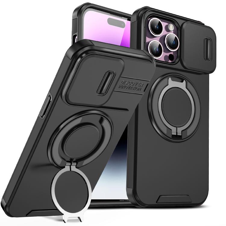 Custodia per telefono con supporto ad anello scorrevole Camshield, For iPhone 14 Pro Max, For iPhone 13 Pro Max, For iPhone 13 Pro