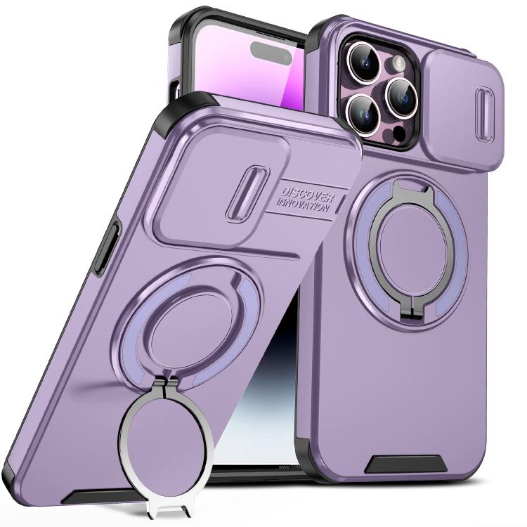 Custodia per telefono con supporto ad anello scorrevole Camshield, For iPhone 14 Pro Max, For iPhone 13 Pro Max, For iPhone 13 Pro