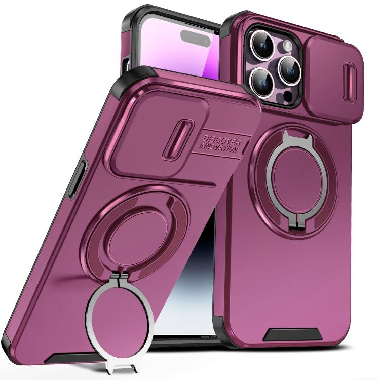 Custodia per telefono con supporto ad anello scorrevole Camshield, For iPhone 14 Pro Max, For iPhone 13 Pro Max, For iPhone 13 Pro