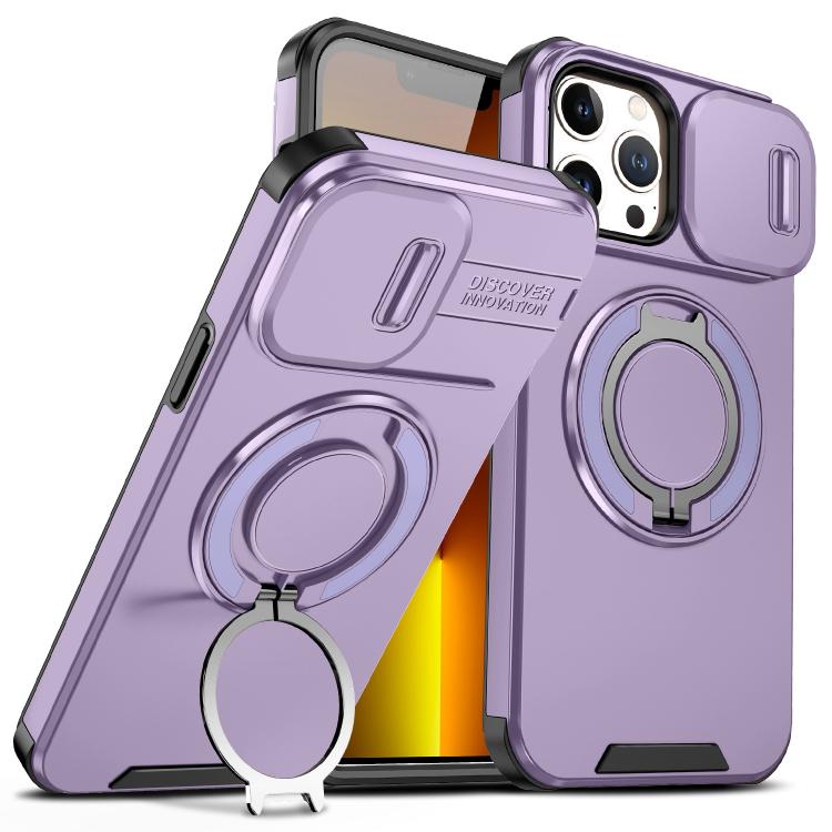 Custodia per telefono con supporto ad anello scorrevole Camshield, For iPhone 14 Pro Max, For iPhone 13 Pro Max, For iPhone 13 Pro