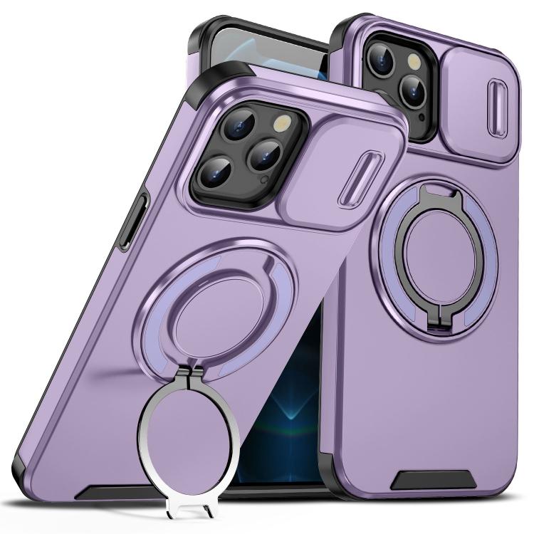 Custodia per telefono con supporto ad anello scorrevole Camshield, For iPhone 13, For iPhone 12, For iPhone 12 Pro Max